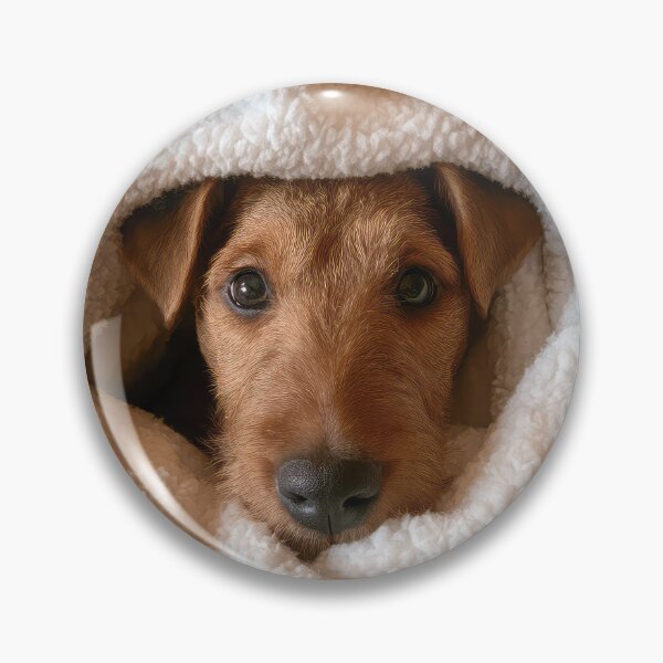 Item preview, Airedale Terrier in Blanket 01 designed and sold by Elisabeth Lucas.