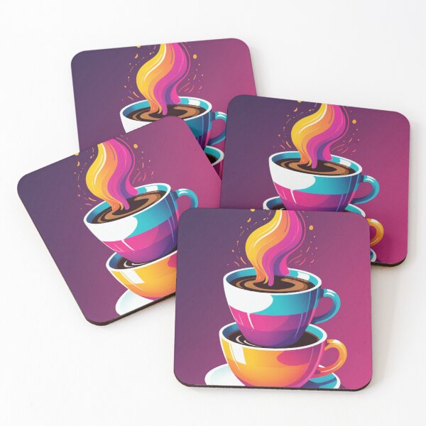 Item preview, Coffee Cup Character 80s Synthwave Style – Coffee lover gift designed and sold by michallechowicz.