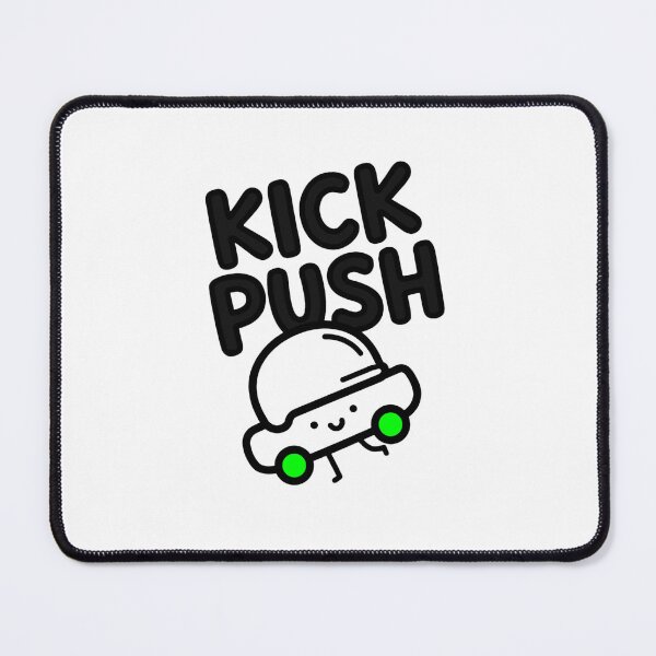 Item preview, Kick Push Funny Skateboard Character Shirt - Cute Skater Doodle Streetwear designed and sold by ismai6.