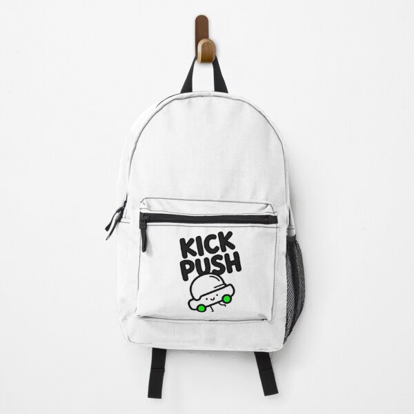 Item preview, Kick Push Funny Skateboard Character Shirt - Cute Skater Doodle Streetwear designed and sold by ismai6.