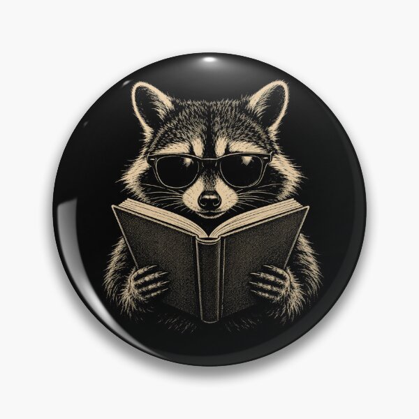 Item preview, Cool Retro Raccoon Reading Book Vintage Animal designed and sold by Moizento.