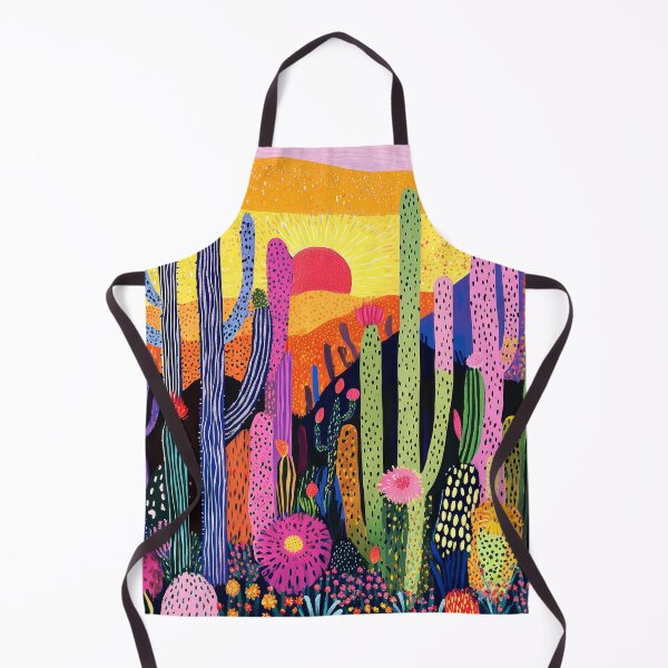 Item preview, Cactus Landscape With Magical Mountains Colorful Fantasy Art designed and sold by DEC02.