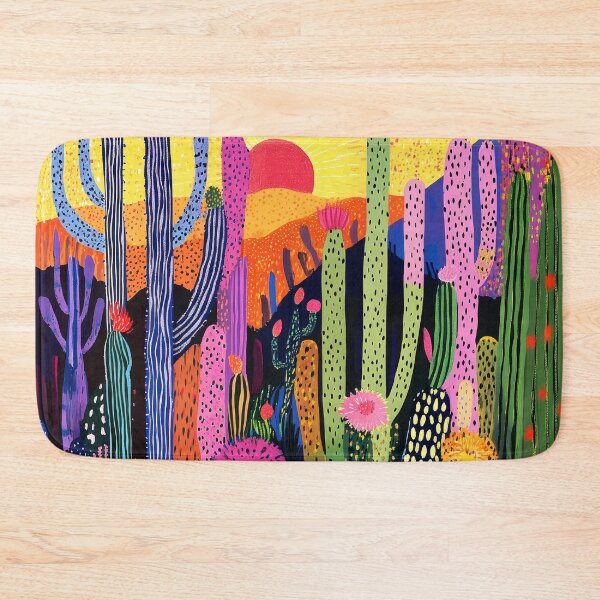 Item preview, Cactus Landscape With Magical Mountains Colorful Fantasy Art   designed and sold by DEC02.