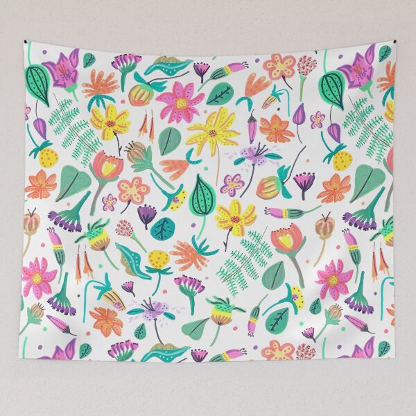 Item preview, Colorful Summer Botanical Floral Pattern designed and sold by ElizabethCoelho.