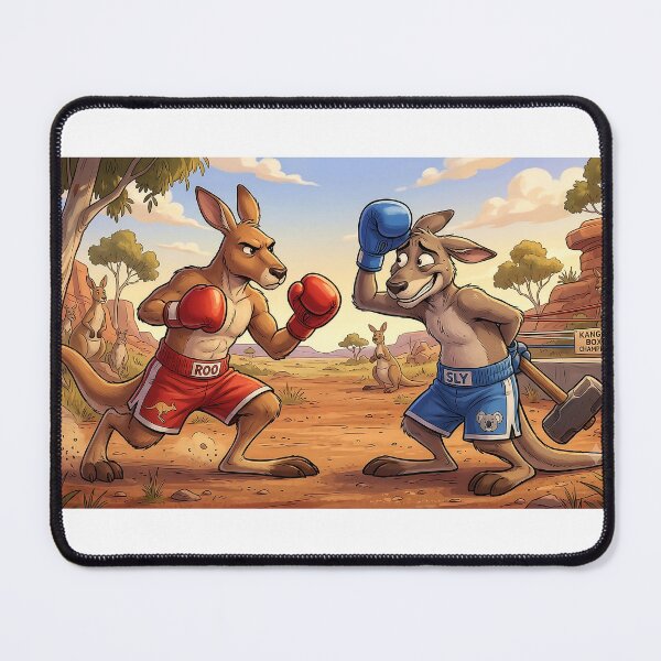 Item preview, Funny Kangaroo Boxing Match Sneaky Sledgehammer Meme Art designed and sold by AfresStudio.