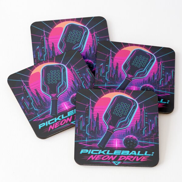Item preview, Pickleball Neon Drive - Cyberpunk Paddle Art - Mens Synthwave Sports Gift designed and sold by BelievingCreate.