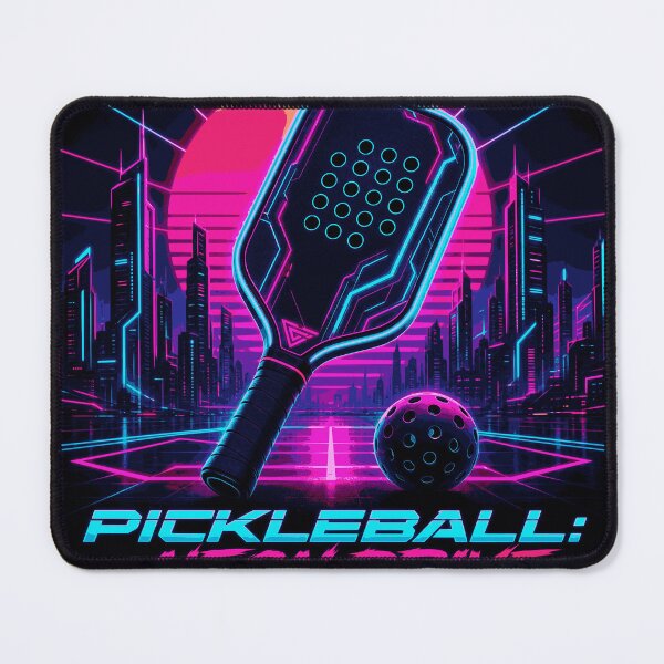 Item preview, Pickleball Neon Drive - Cyberpunk Paddle Art - Mens Synthwave Sports Gift designed and sold by BelievingCreates.