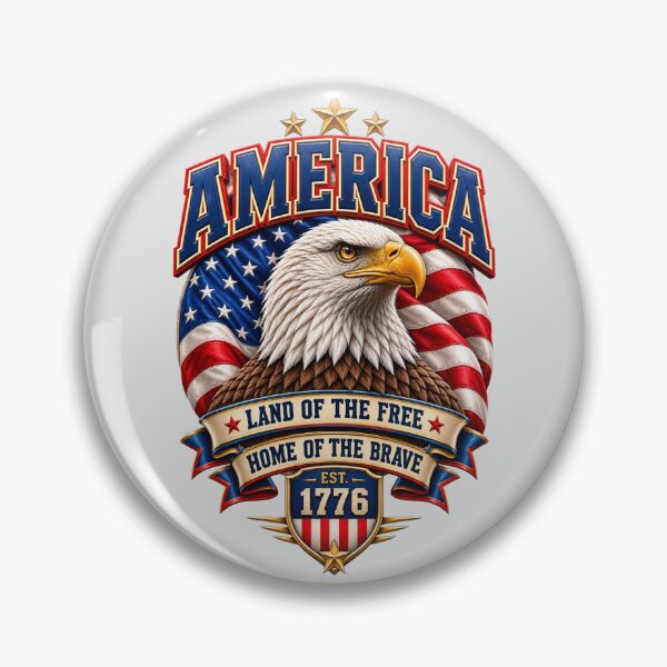 Item preview, America Land of the Free – Patriotic Eagle 1776 designed and sold by HO•Designs.