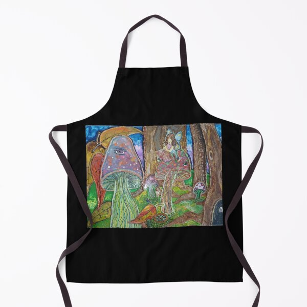 Item preview, Enchanted Mushroom Forest Fairy - Psychedelic Mixed Media Art designed and sold by PEACELOVERSART.