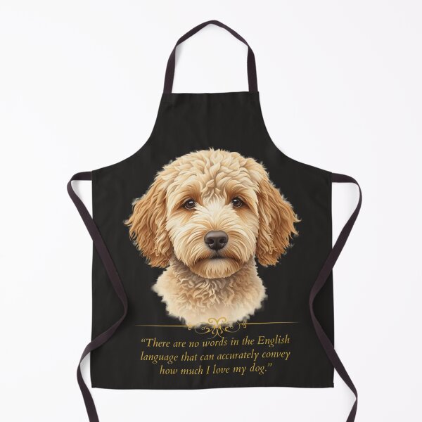 Item preview, "Goldendoodle Portrait Love Quote Print" designed and sold by WaggingTailsCo.