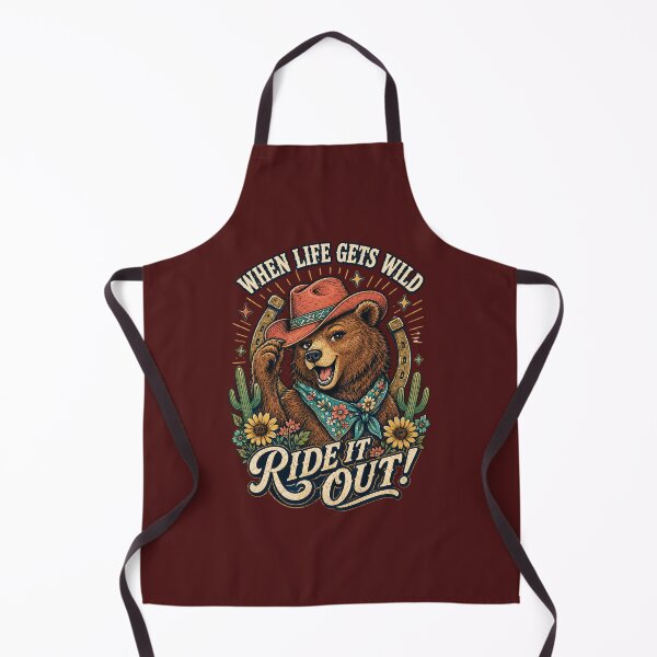 Item preview, When Life Gets Wild – Ride It Out Cowgirl Bear designed and sold by NinaCreator.