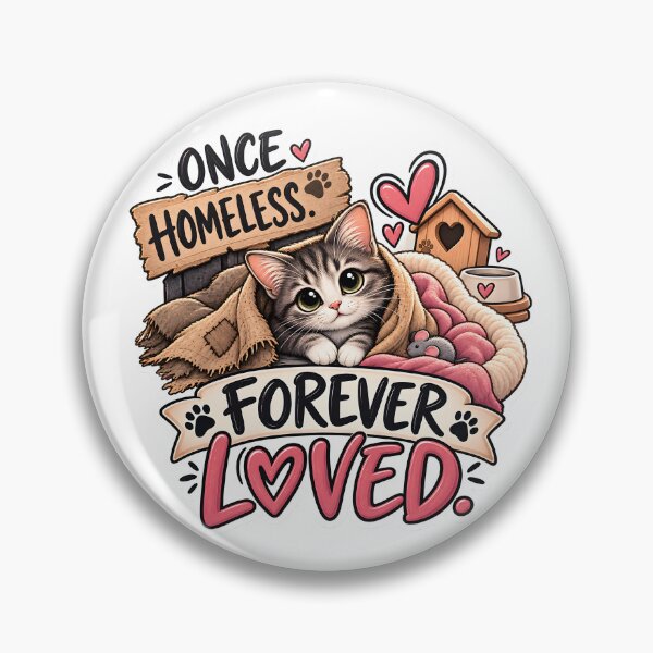 Item preview, Once Homeless Forever Loved - Cute Rescue Cat designed and sold by digiscapeart.