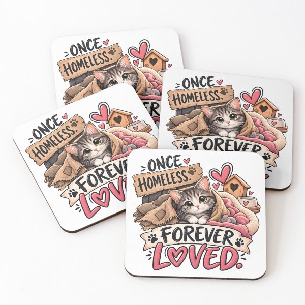Item preview, Once Homeless Forever Loved - Cute Rescue Cat designed and sold by digiscapeart.