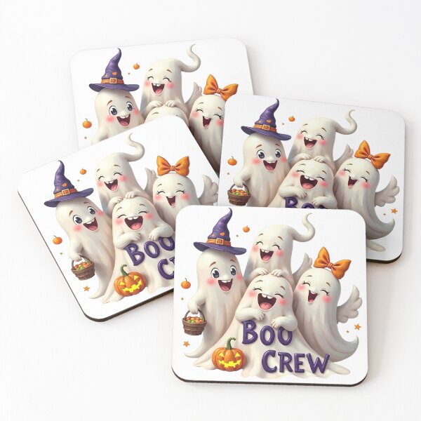 Item preview, Boo Crew Cute Halloween Ghosts designed and sold by Modish-Arts.