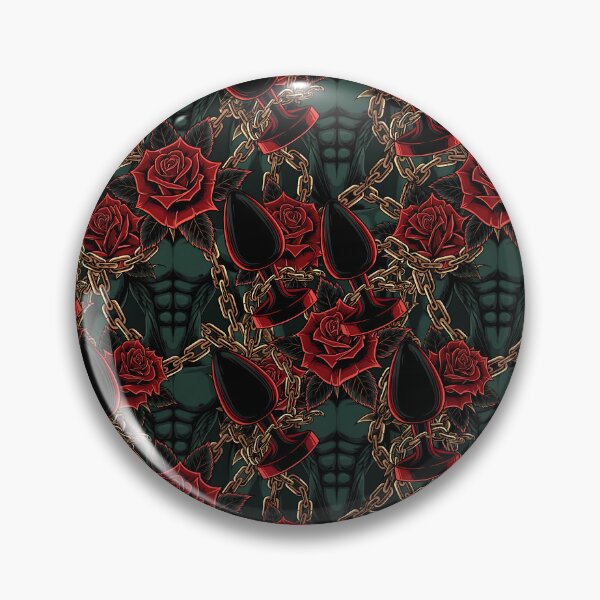 Item preview, Gothic Red Roses Gold Chain Dark Romance Pattern designed and sold by ZhivanCrimson.