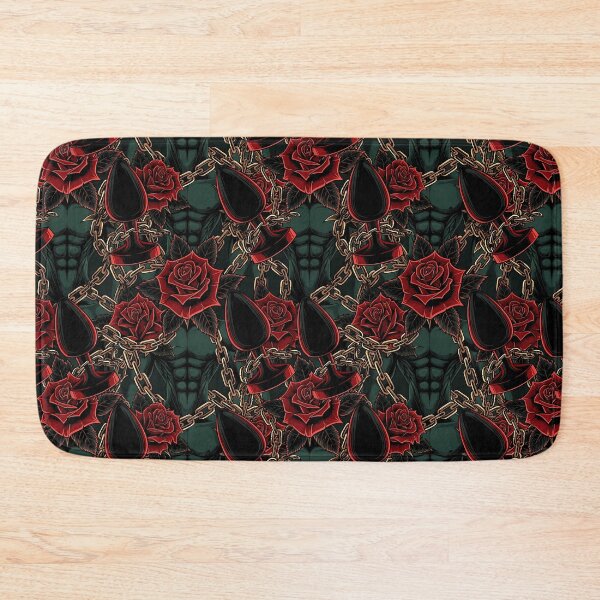 Item preview, Gothic Red Roses Gold Chain Dark Romance Pattern designed and sold by ZhivanCrimson.