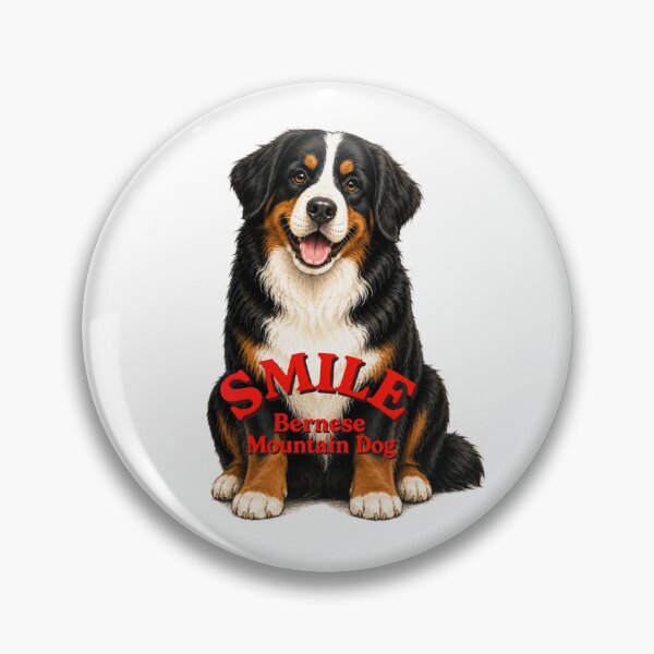 Item preview, SMILE Bernese Mountain Dog – Happy Dog designed and sold by R&A HANDMADE.