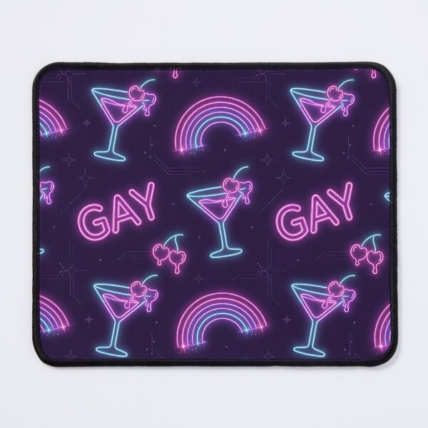 Item preview, Gay Pride Neon Rainbow Cocktail Retro Pattern designed and sold by ZhivanCrimson.
