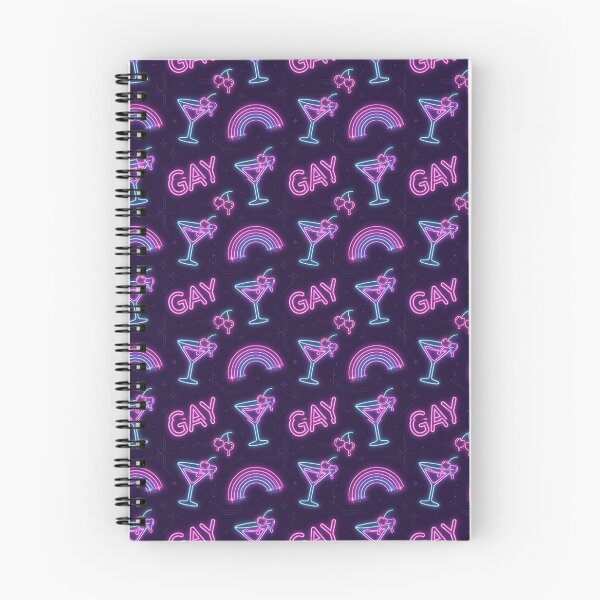 Item preview, Gay Pride Neon Rainbow Cocktail Retro Pattern designed and sold by ZhivanCrimson.