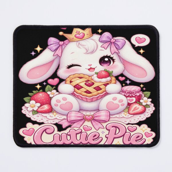 Item preview, Cute Bunny Cutie Pie – Kawaii Strawberry Pie Sweetheart designed and sold by Moonlight Studio.