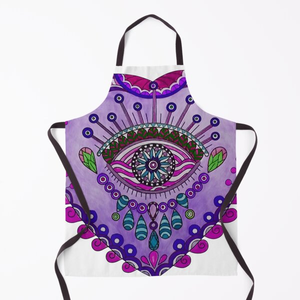 Item preview, Mystic Evil Eye Heart Folk Art Illustration designed and sold by reezorrrr.
