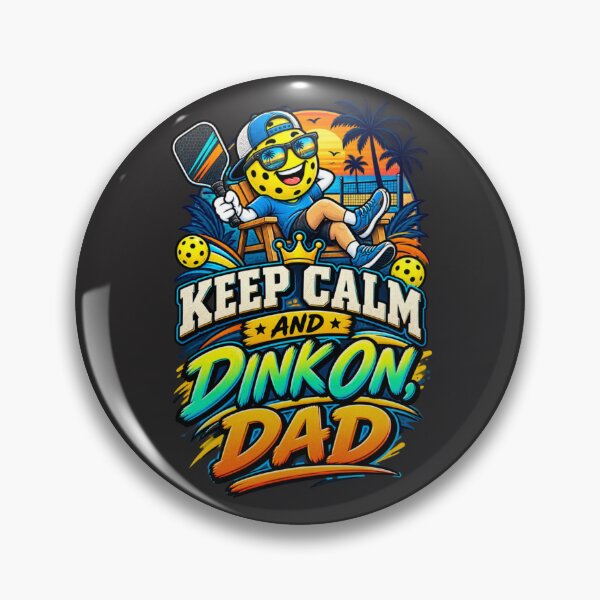 Item preview, Funny Pickleball Dad Gift - Keep Calm and Dink On Dad designed and sold by GreyTee.