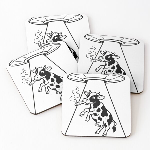 Item preview, Alien Abduction Smoking Cow Design designed and sold by NexxaStoree.