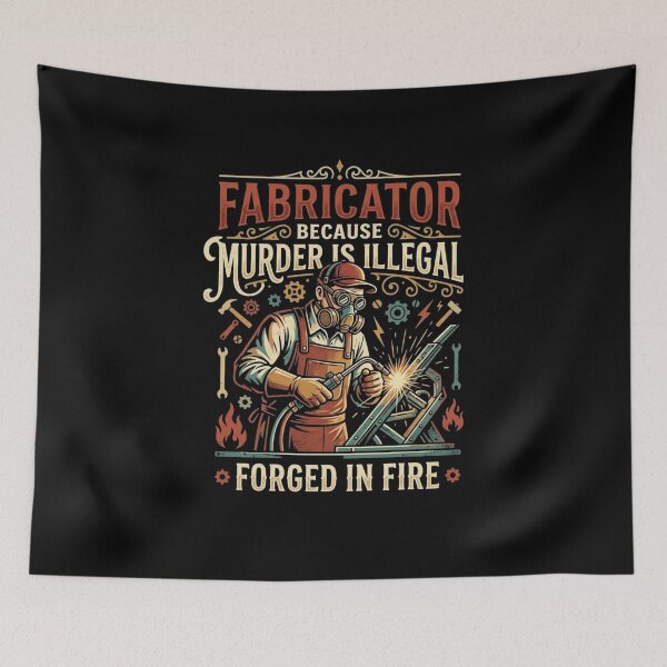 Item preview, Funny Fabricator Because Murder Is Illegal Welder designed and sold by BigfeetLittlepaws.