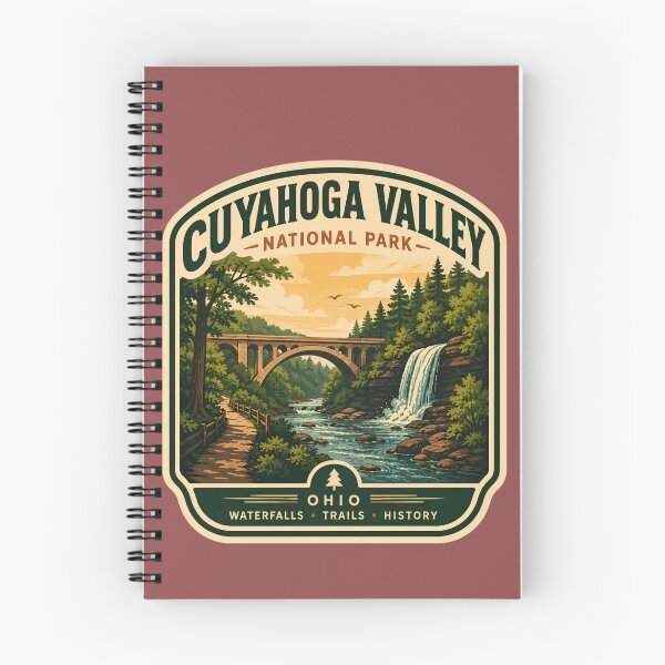 Item preview, Cuyahoga Valley National Park Ohio Vintage Brandywine Falls Bridge Badge designed and sold by LittleArij.