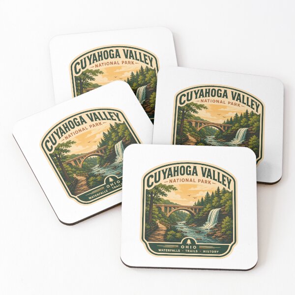 Item preview, Cuyahoga Valley National Park Ohio Vintage Brandywine Falls Bridge Badge designed and sold by LittleArij.
