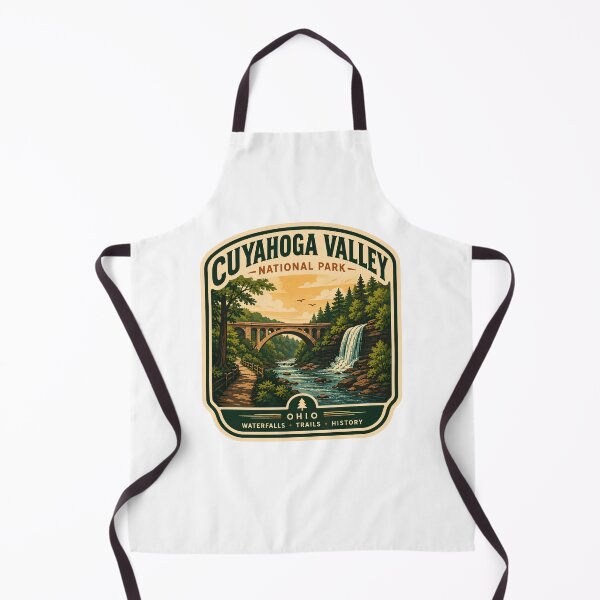 Item preview, Cuyahoga Valley National Park Ohio Vintage Brandywine Falls Bridge Badge designed and sold by LittleArij.