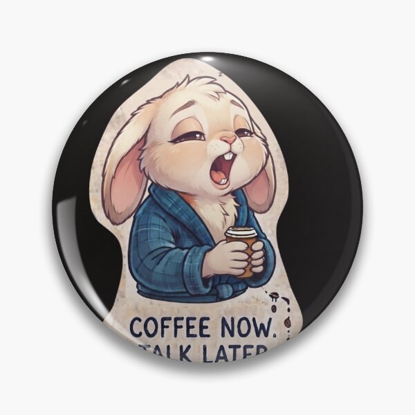 Item preview, BUNNY. COFFEE NOW. TALK LATER.  designed and sold by SimiDach.