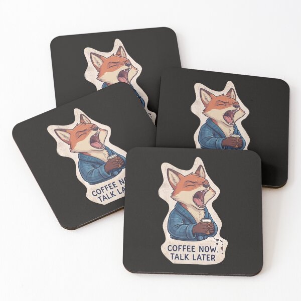 Item preview, MR FOX. COFFEE NOW. TALK LATER.  designed and sold by SimiDach.