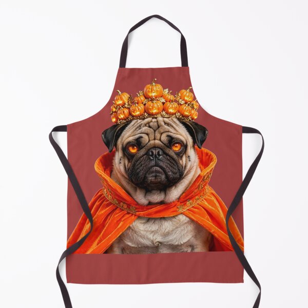 Item preview, Pug Pumpkin King Fiery Orange Crown designed and sold by ProPetStudio.