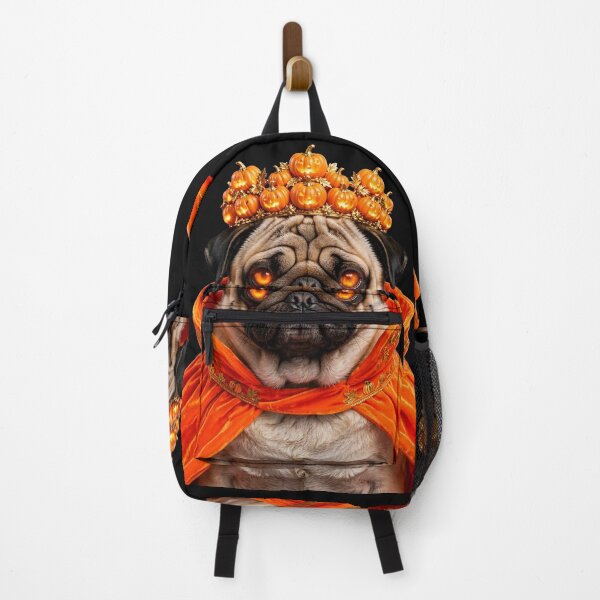 Item preview, Pug Pumpkin King Fiery Orange Crown designed and sold by ProPetStudio.