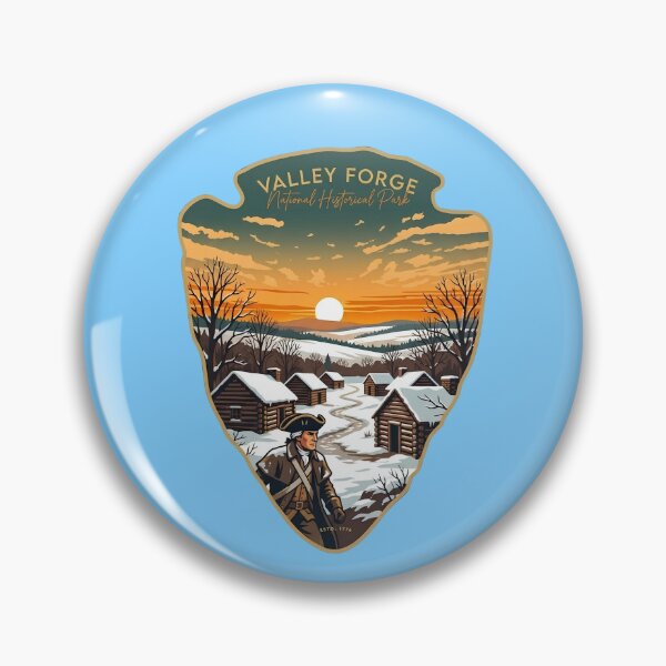 Item preview, Valley Forge National Historical Park Vintage Sunset George Washington Winter Badge designed and sold by LittleArij.