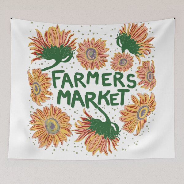 Item preview, Farmers Market Sunflower Wreath designed and sold by Vibezgarden.