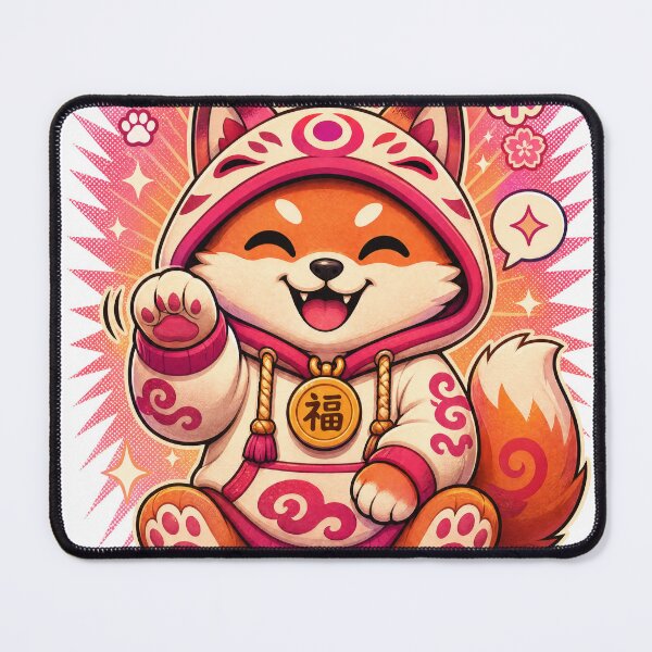 Item preview, Fortune Fox Spirit Kawaii Mascot designed and sold by NullSpacePrints.