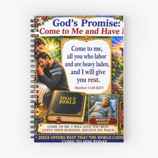 Item preview, Come to Jesus and Find Rest. designed and sold by New Wave Artworks & Odds &Ends.