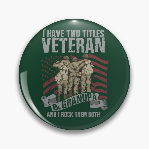 Item preview, Vintage I Have Two Titles Veteran Grandpa Proud Papa T-Shirt 529 designed and sold by CosmicCherryArt.