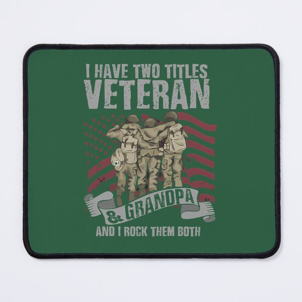 Item preview, Vintage I Have Two Titles Veteran Grandpa Proud Papa T-Shirt 529 designed and sold by CosmicCherryArt.