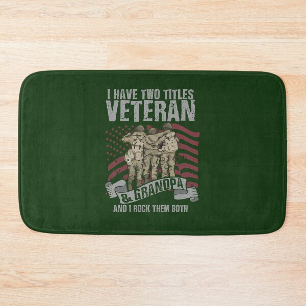 Item preview, Vintage I Have Two Titles Veteran Grandpa Proud Papa T-Shirt 529 designed and sold by CosmicCherryArt.