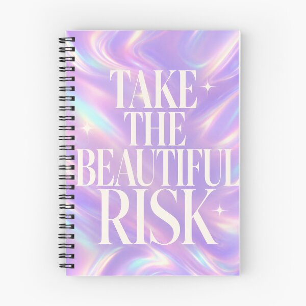 Item preview, Take The Beautiful Risk Holographic Rainbow Wall Art designed and sold by ArcanePrintsxo.