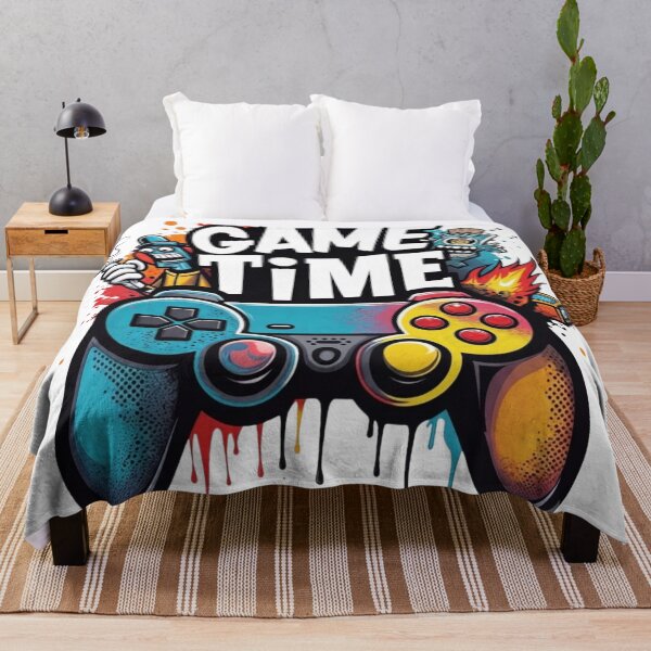 Item preview, Game Time Colorful Graffiti Controller Gaming Art designed and sold by Alaric4you.