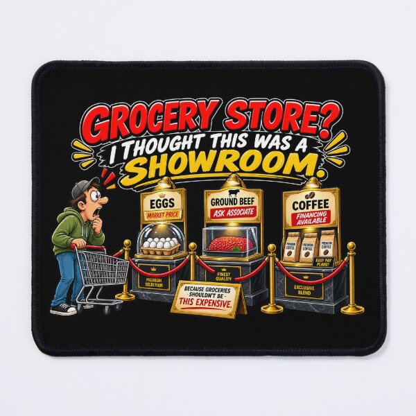 Item preview, GROCERY STORE? I THOUGHT THIS WAS A SHOWROOM. designed and sold by signshirtz.