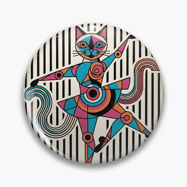 Item preview, Siamese Cat Ballet Dancer - Mid Century Modern Pet Poster designed and sold by PictoVibe.