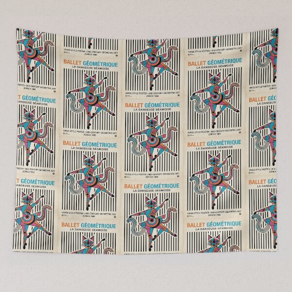 Item preview, Siamese Cat Ballet Dancer - Mid Century Modern Pet Poster designed and sold by PictoVibe.