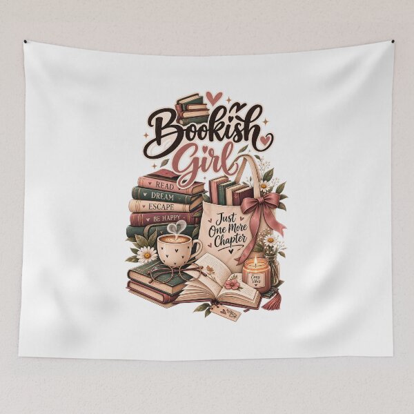 Item preview, Bookish Girl Just One More Chapter Cozy Reading Vibes designed and sold by BellabdO.