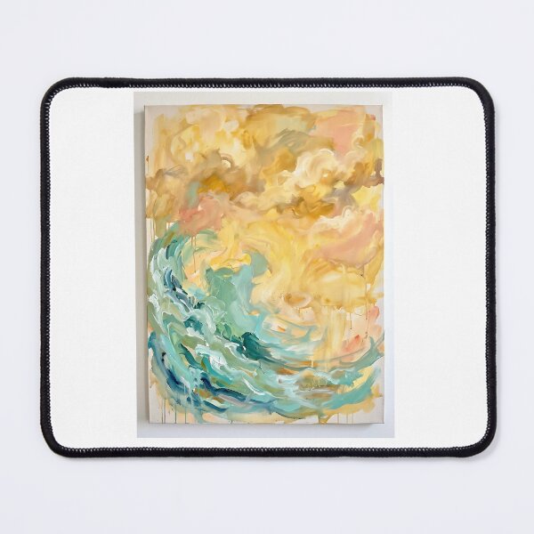 Item preview, Bulldog Surf Champion - Abstract Expressionist Pet Painting designed and sold by PictoVibe.