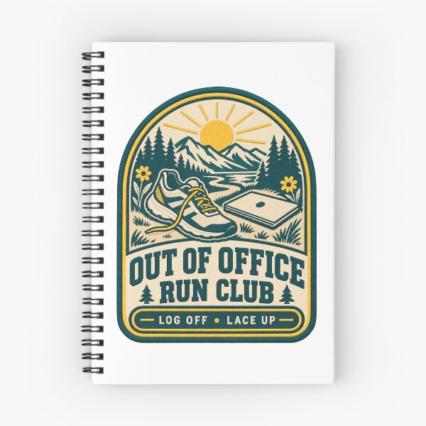 Item preview, Out Of Office Run Club Log Off Lace Up Patch designed and sold by BeYourOwnHero.